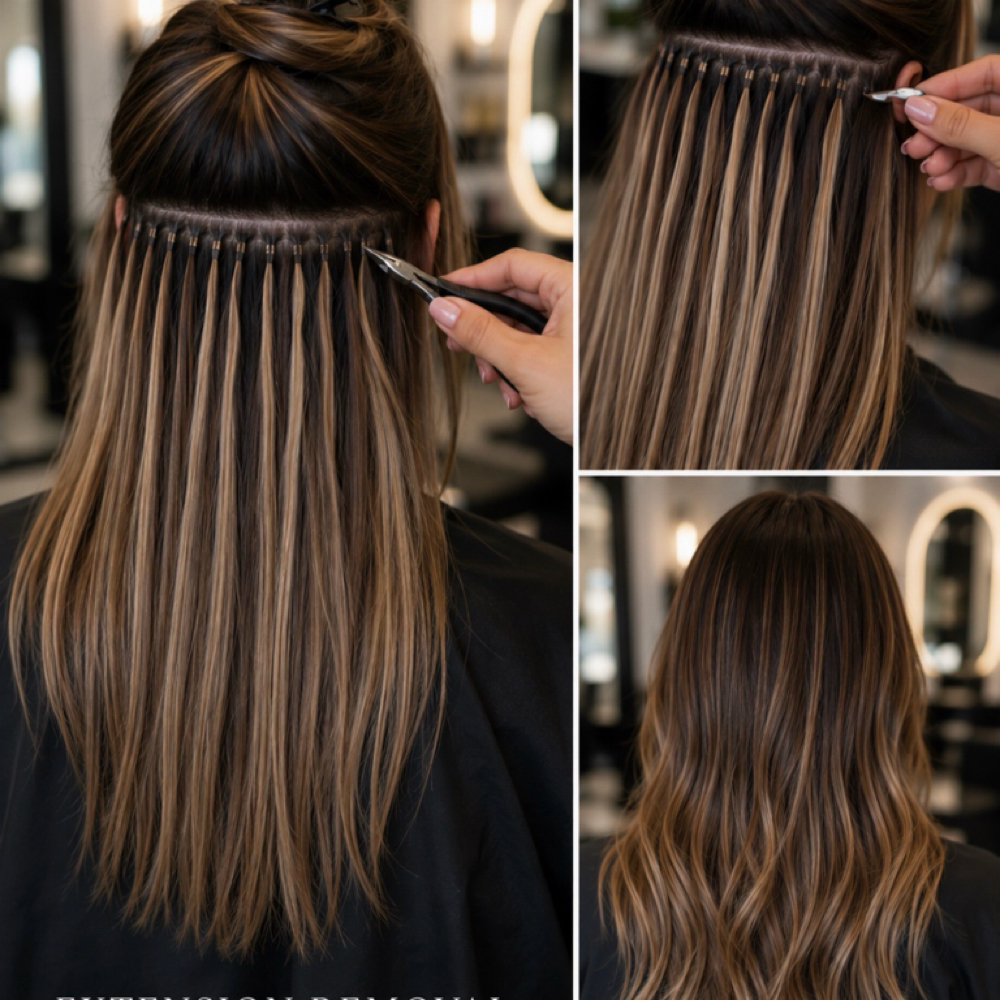 Hair Extenensions Removal at Pure Glam Hair Studio in Moorpark, CA