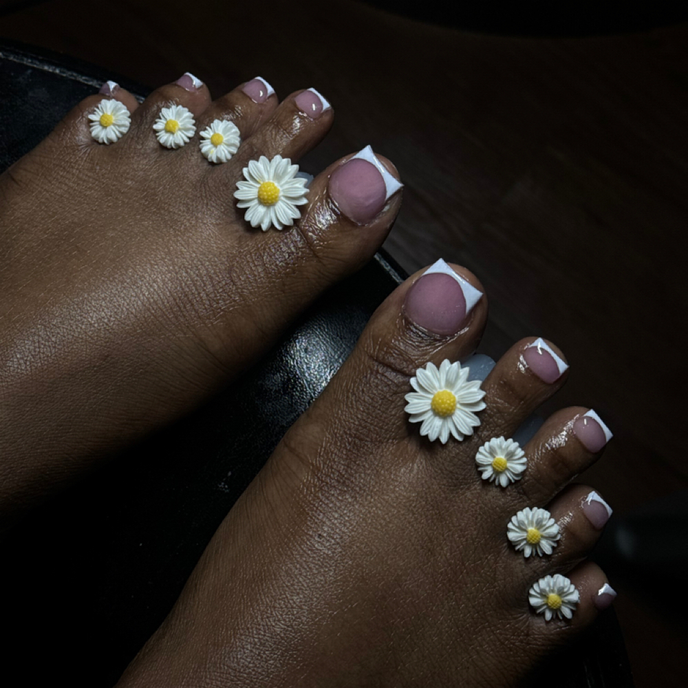 French Tip Acrylic Toes at The polished project in Cincinnati, OH