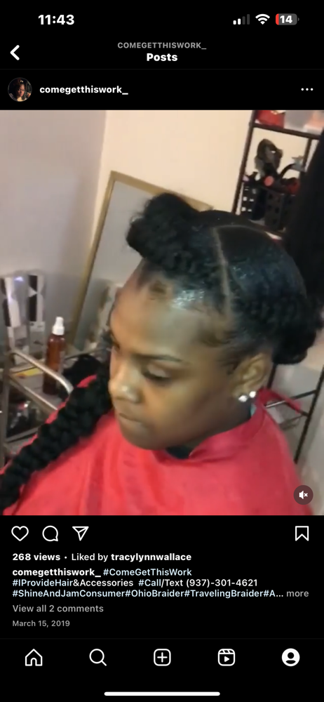 Butterfly Feed In Braids*6braidsMAX