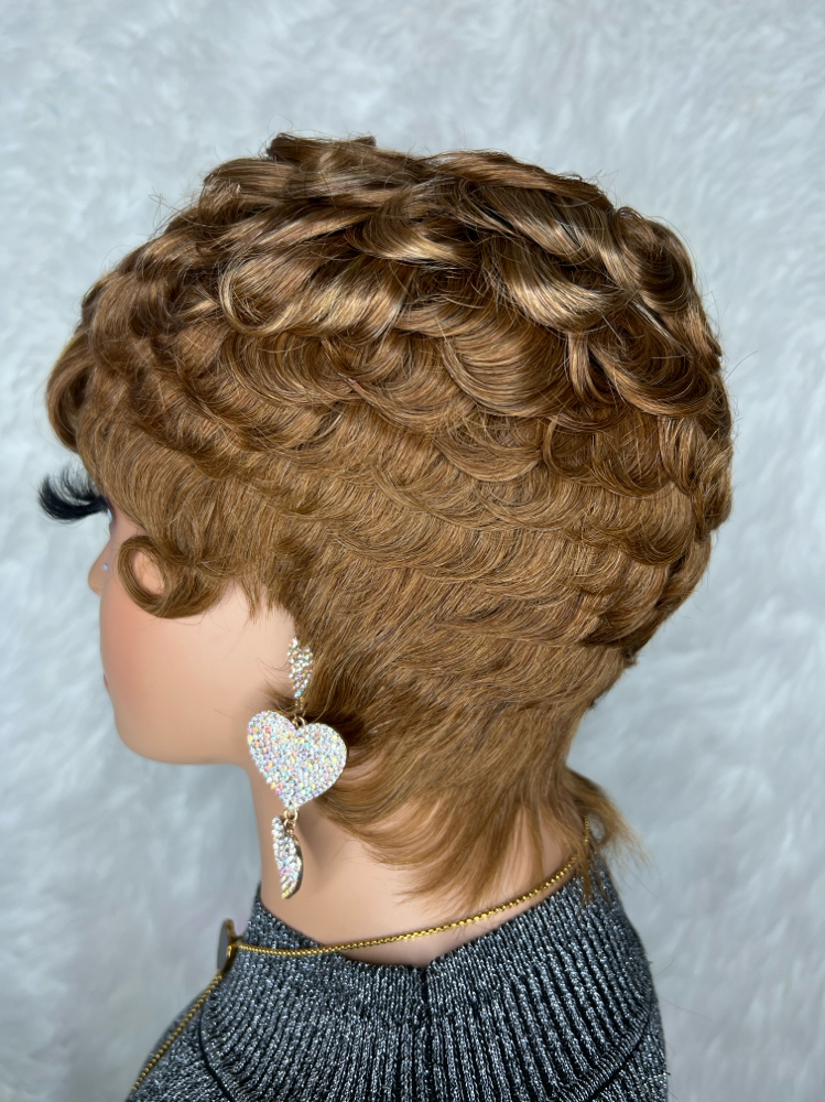 Custom pixie short cut wig 28 piece