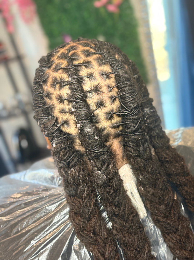Loc Retwist & Style Waist Length