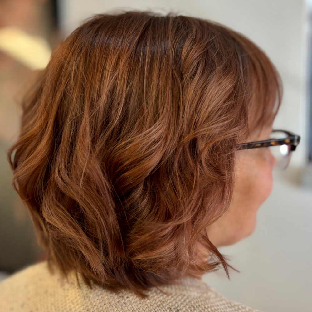 Grey coverage With Cut at Marley Michelle Hair & Makeup in Bristol, RI