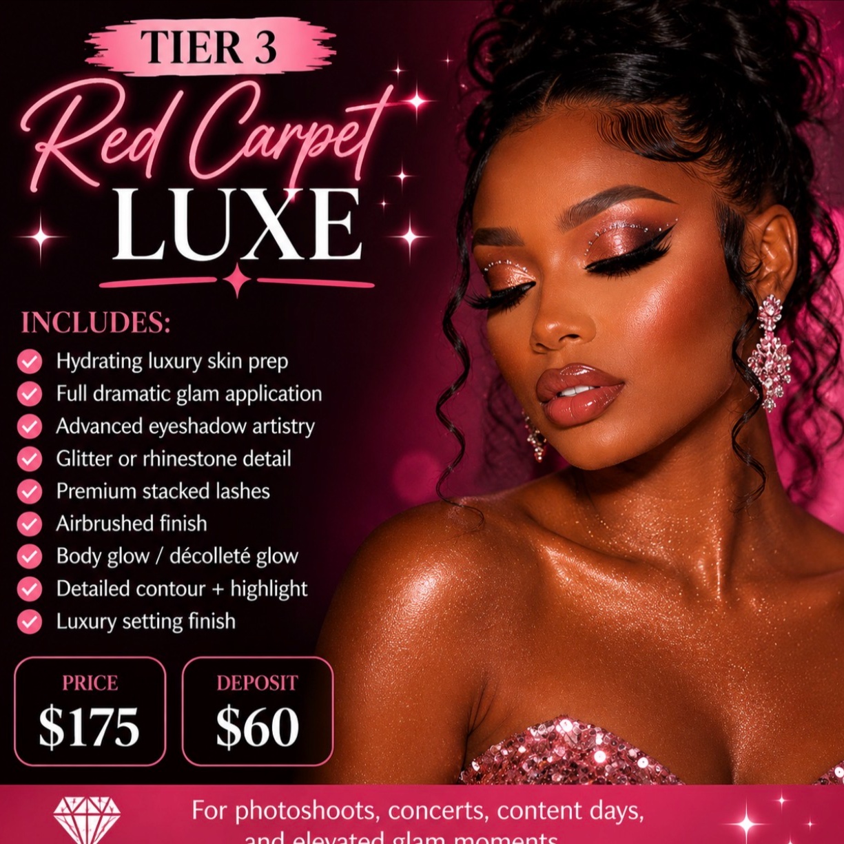 ✨ Tier 3 MUA — Red Carpet Luxe at Cataleya's Nail Salon and Boutique in Phoenix, AZ