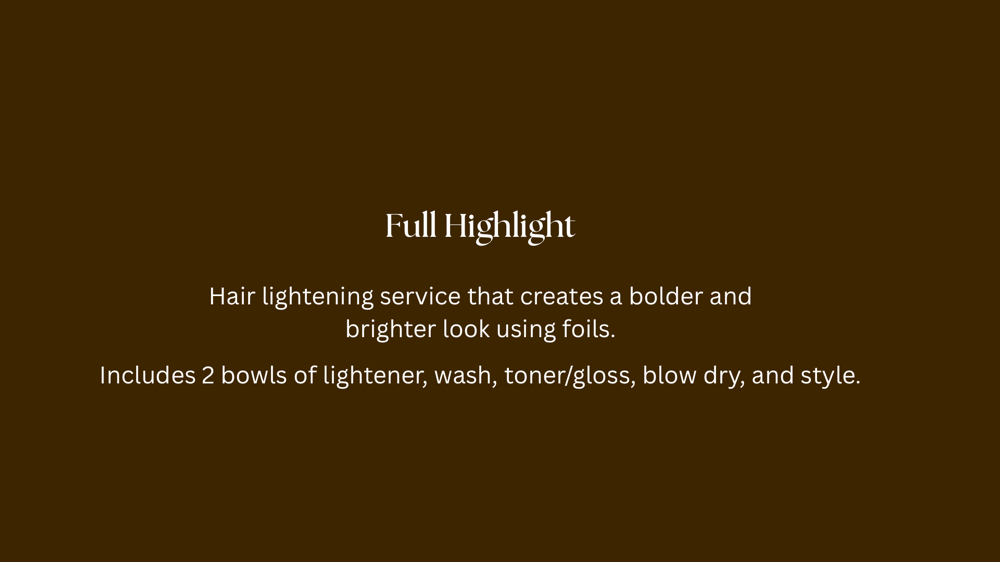 Full Highlight at Wild Honey Studio in Sioux Falls, SD