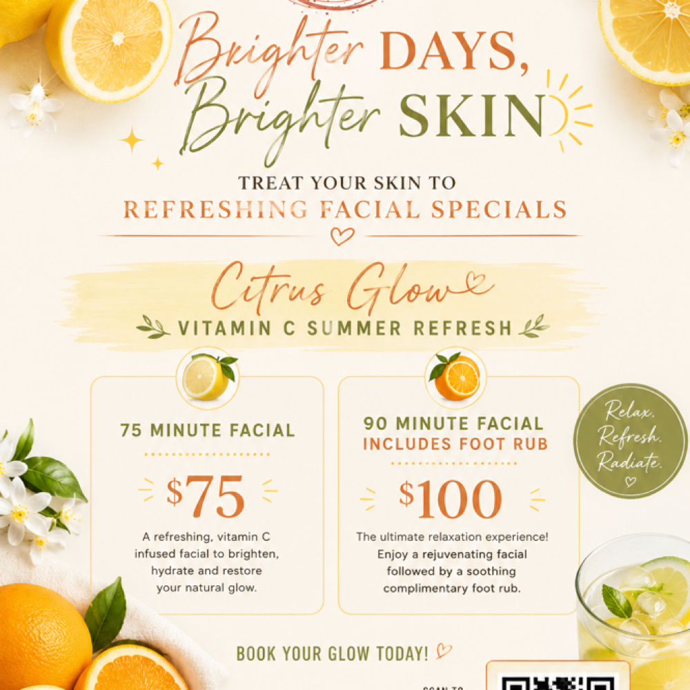 Citrus Glow Facial With Foot Bath at Harmony Haven Esthetics in Woodland Park, CO