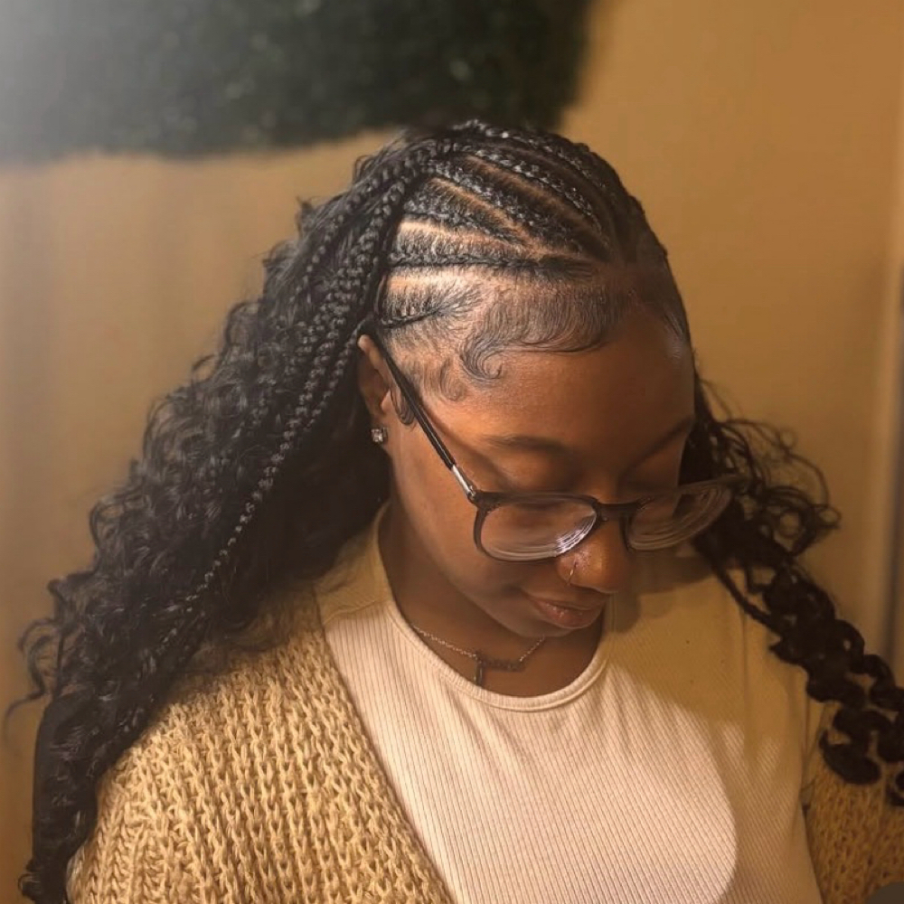 Fulani Braids X Quick weave at Lilly's Beautee Bar in Ferndale, MI