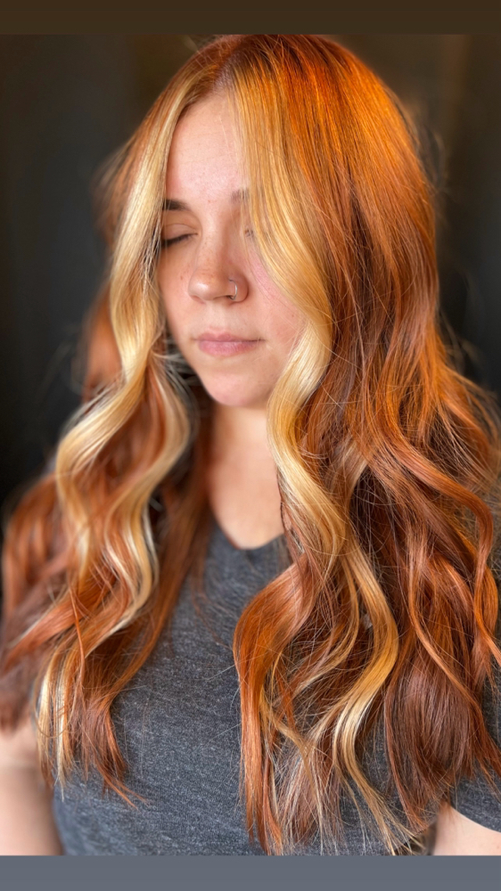 All Over Color With Face Framing at Crème Salon in Colleyville, TX