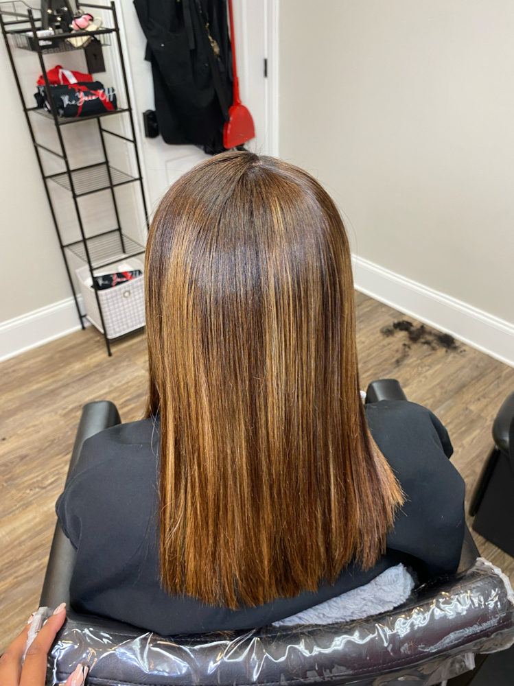Partial Highlights & Silk Press