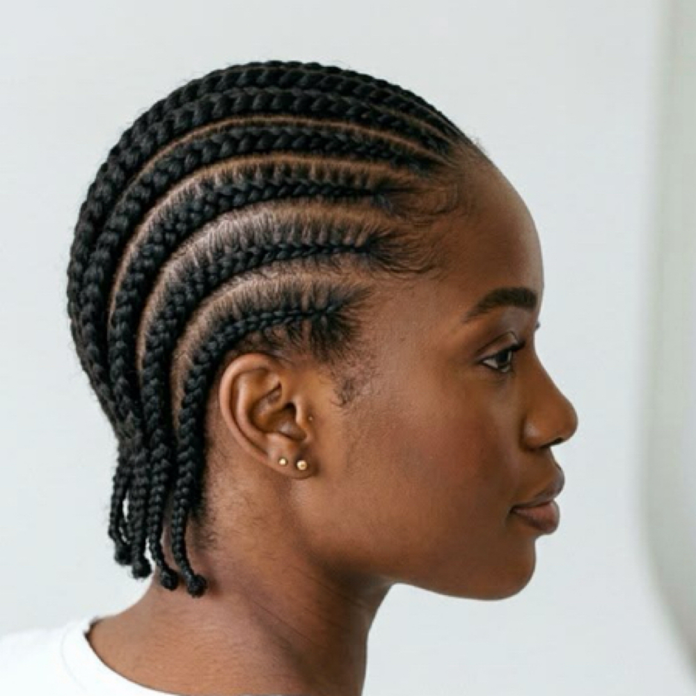 Underwig Cornrows Braid at Africa Mami Hair Braiding in Marietta, GA