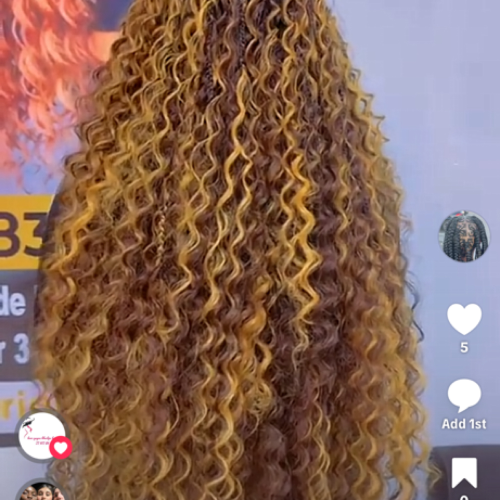 Human Hair Boho Braids at Mame’s  hair braiding in Cordova, TN