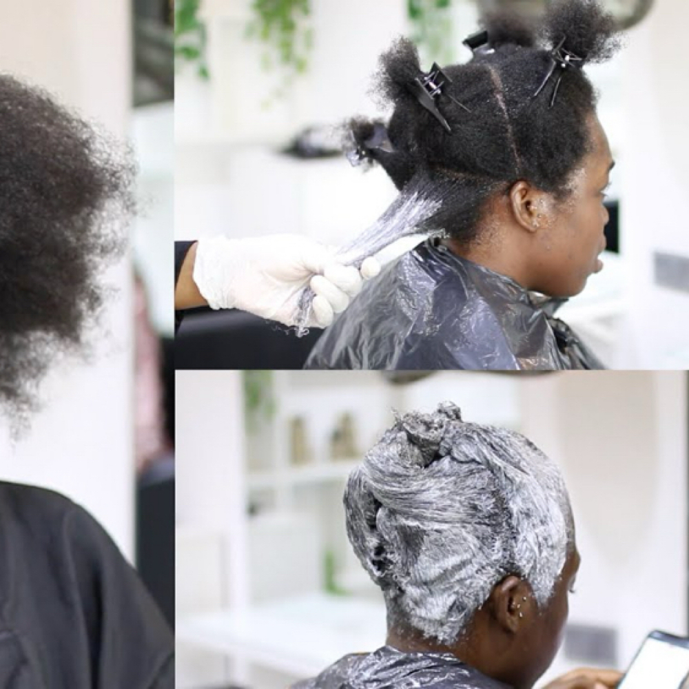 Virgin Relaxer at “TheeWeaveSpecialist” in Hollywood, SC