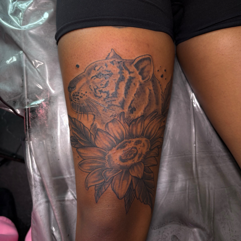 Thigh Tattoos at Tattz by Kenzz in Texarkana, TX