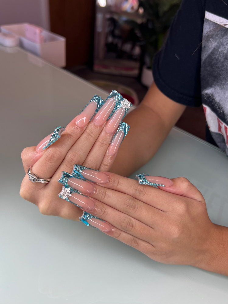 Long Acrylic Full Set (5-7)