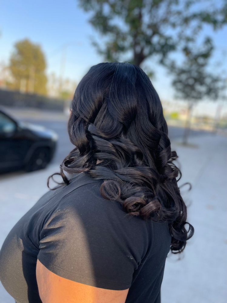 Traditional Weave W/ Curls at QueenDi Beauty in Los Angeles, CA