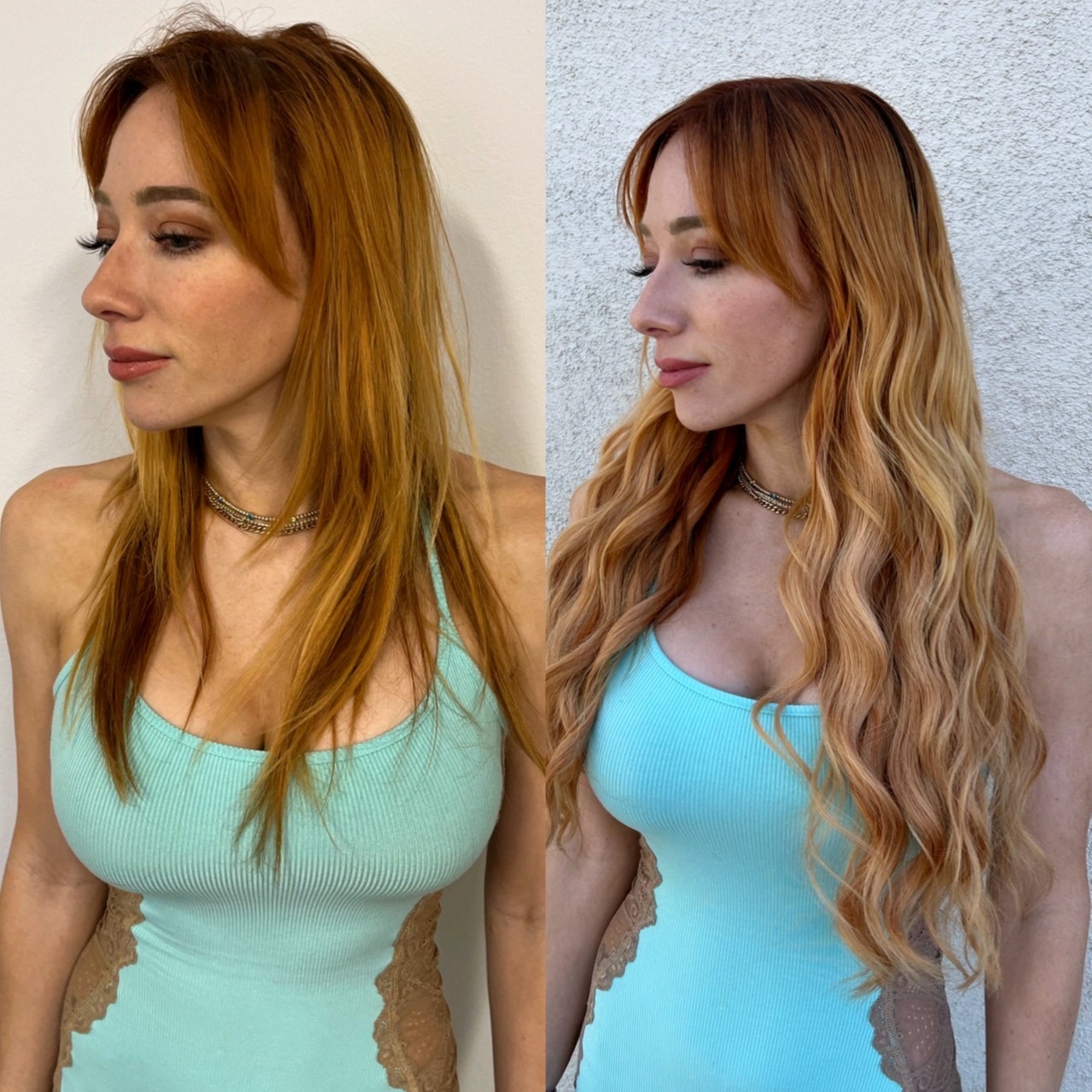 Invisible Bead Extensions- 3 rows at Hair by Katie McIntyre in Laguna Hills, CA