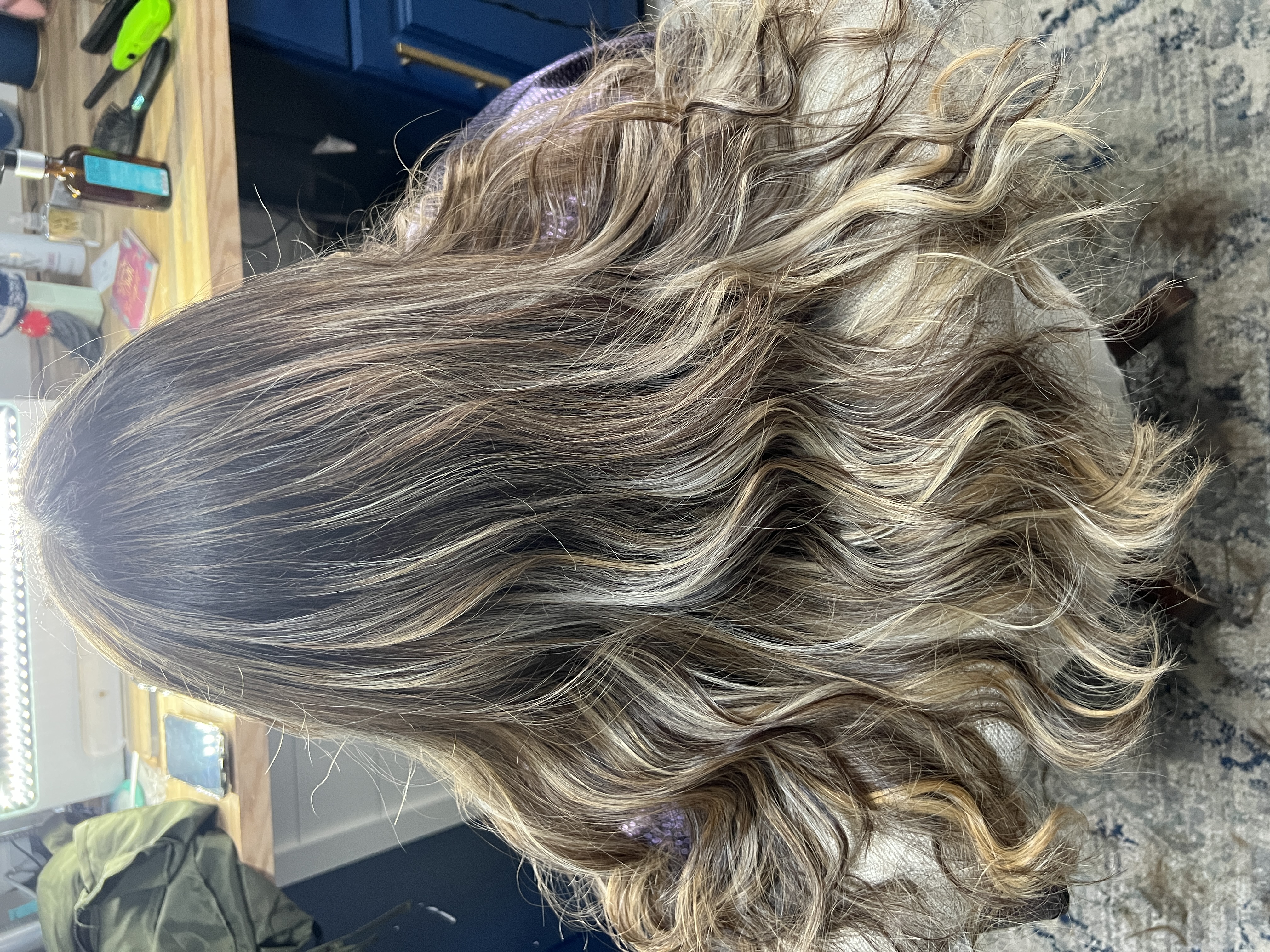 Balayage hair coloring