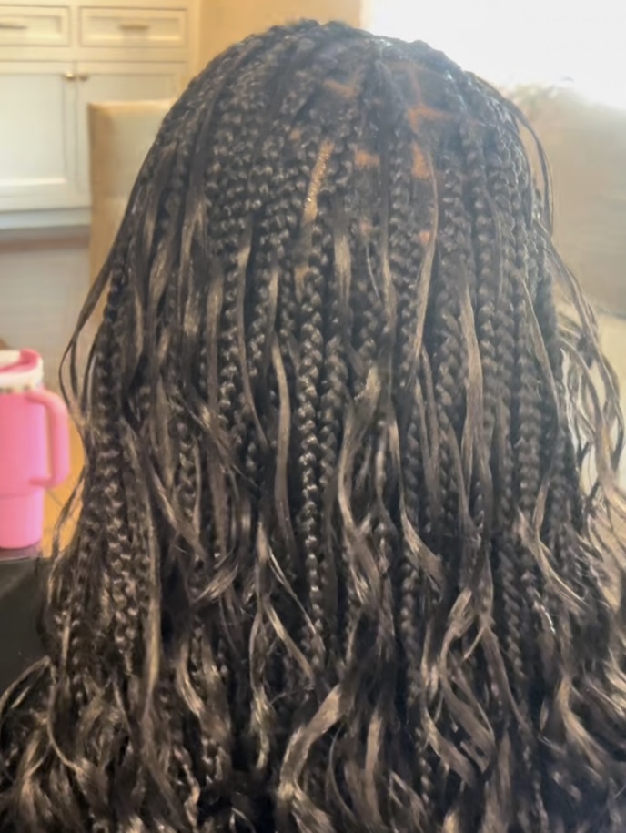 Smedium French Curl Braids
