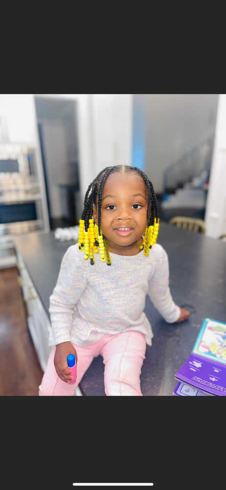 Kid Braids With Beads