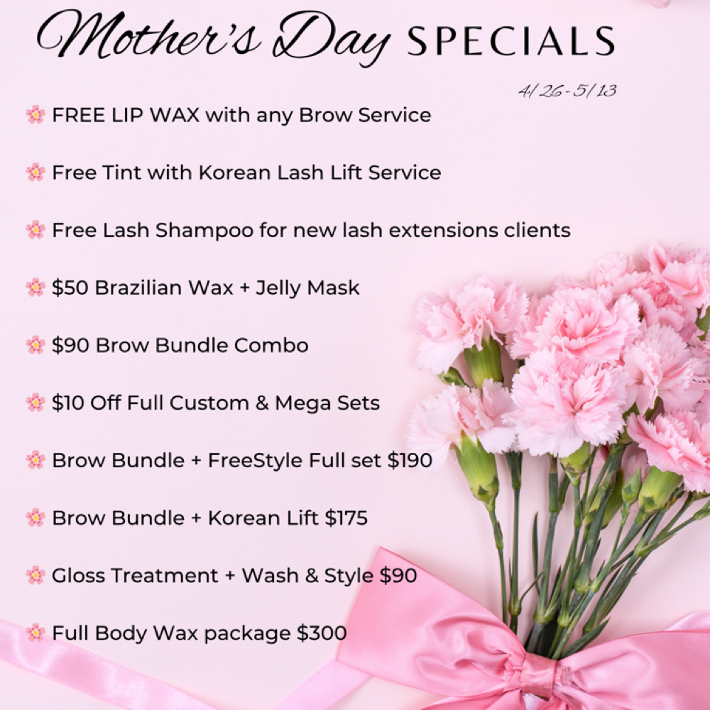Mother’s Day Specials at Heavenly Lashes & Beauty in Hesperia, CA