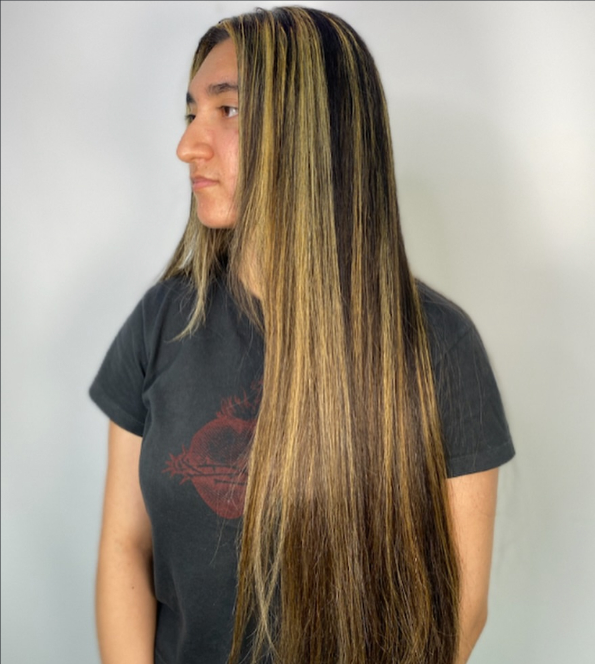 Highlights: LONG length hair at Pamper Me Prettee Facials & Hair in Long Beach, CA