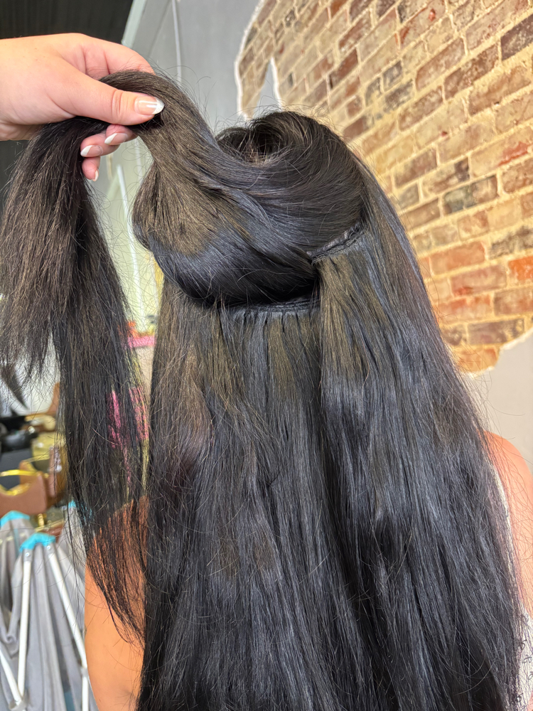 2 Rows- Hand Tied Extension Move Up at The Beauty Barn in Conehatta, MS