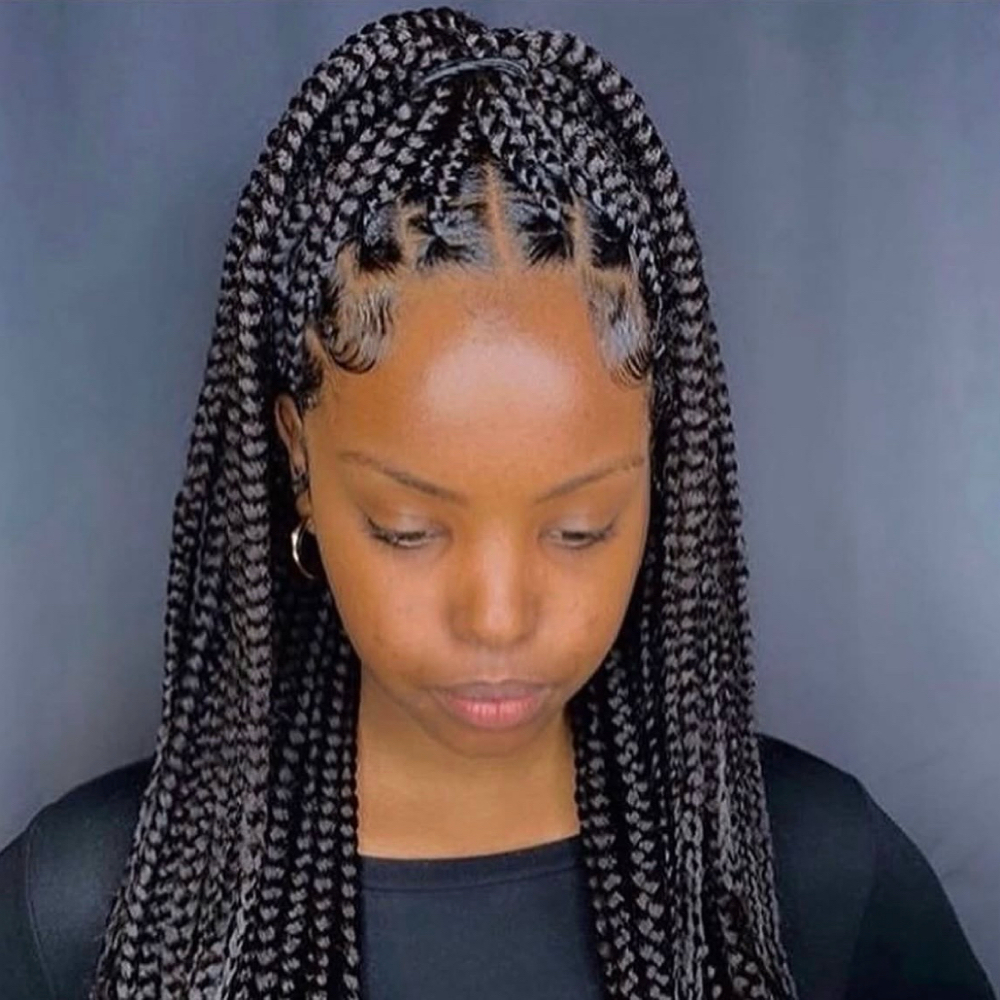 Medium Knotless Braids at Vixen Lounge in Royal Oak, MI