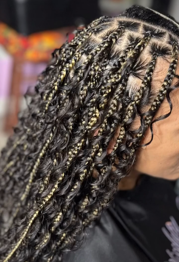 Medium Boho Knotless(Human) at Blissfully Braiding Beauty Bar in Overland Park, KS