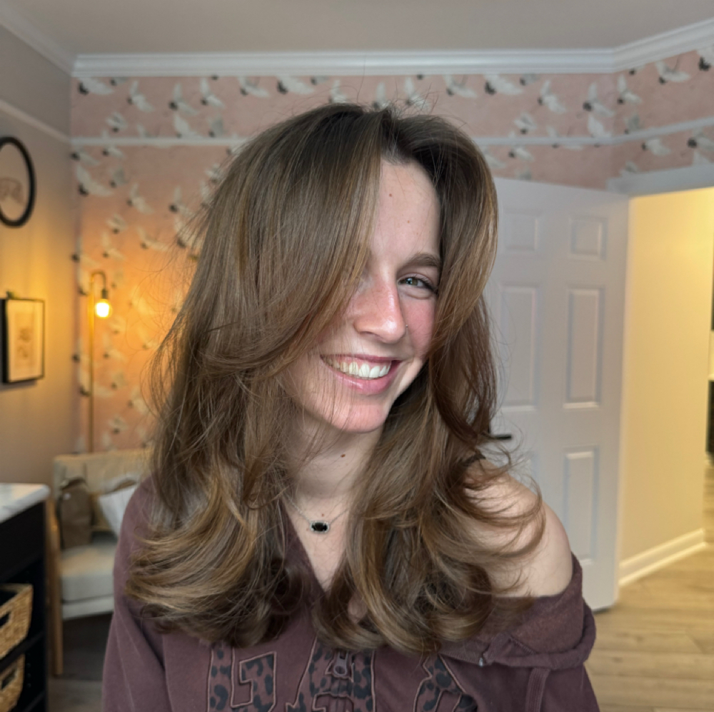 Shampoo Blowdry No extentions) at Liv.Hair.Co. in Granger, IN