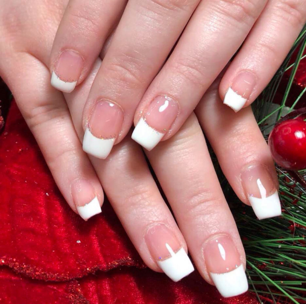 French Tip Gel Manicure at Latin Beauty Nails in Casey, IL