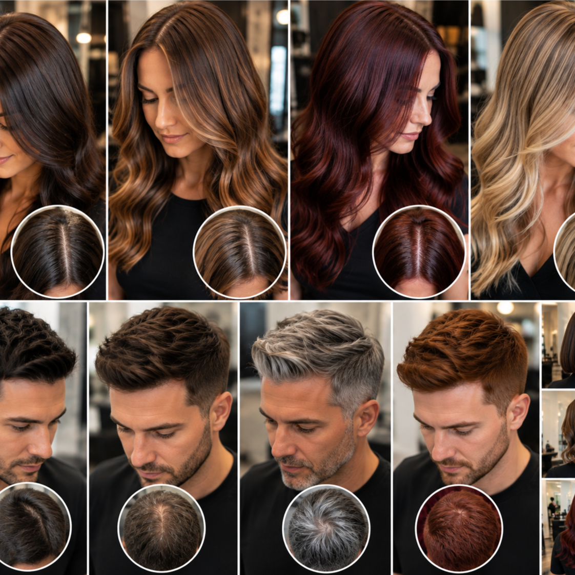 Full Hair Color at HairBar Salon BarberShop in Cross Roads, TX