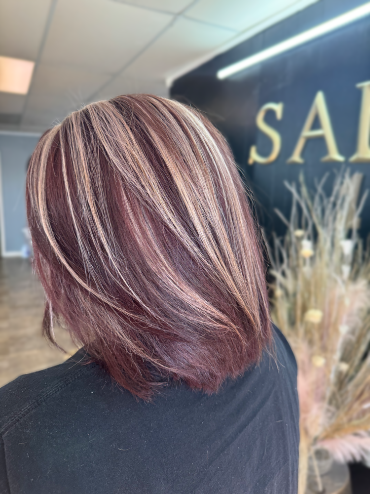 All over color with highlights