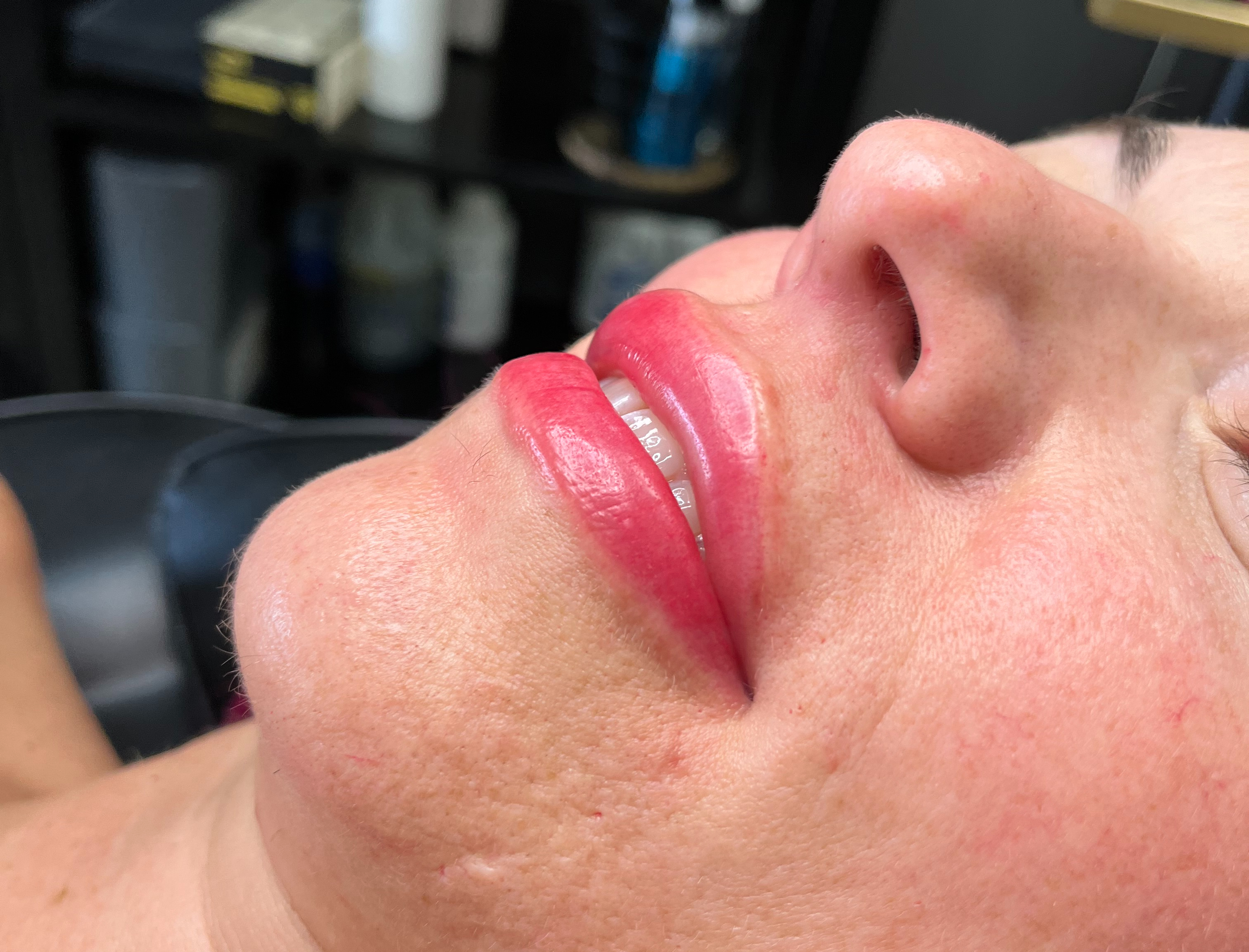 Lip tinting at Glow Up Ink in Boerne, TX
