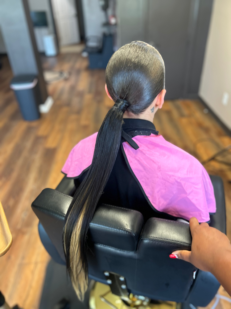 Sleek ponytail