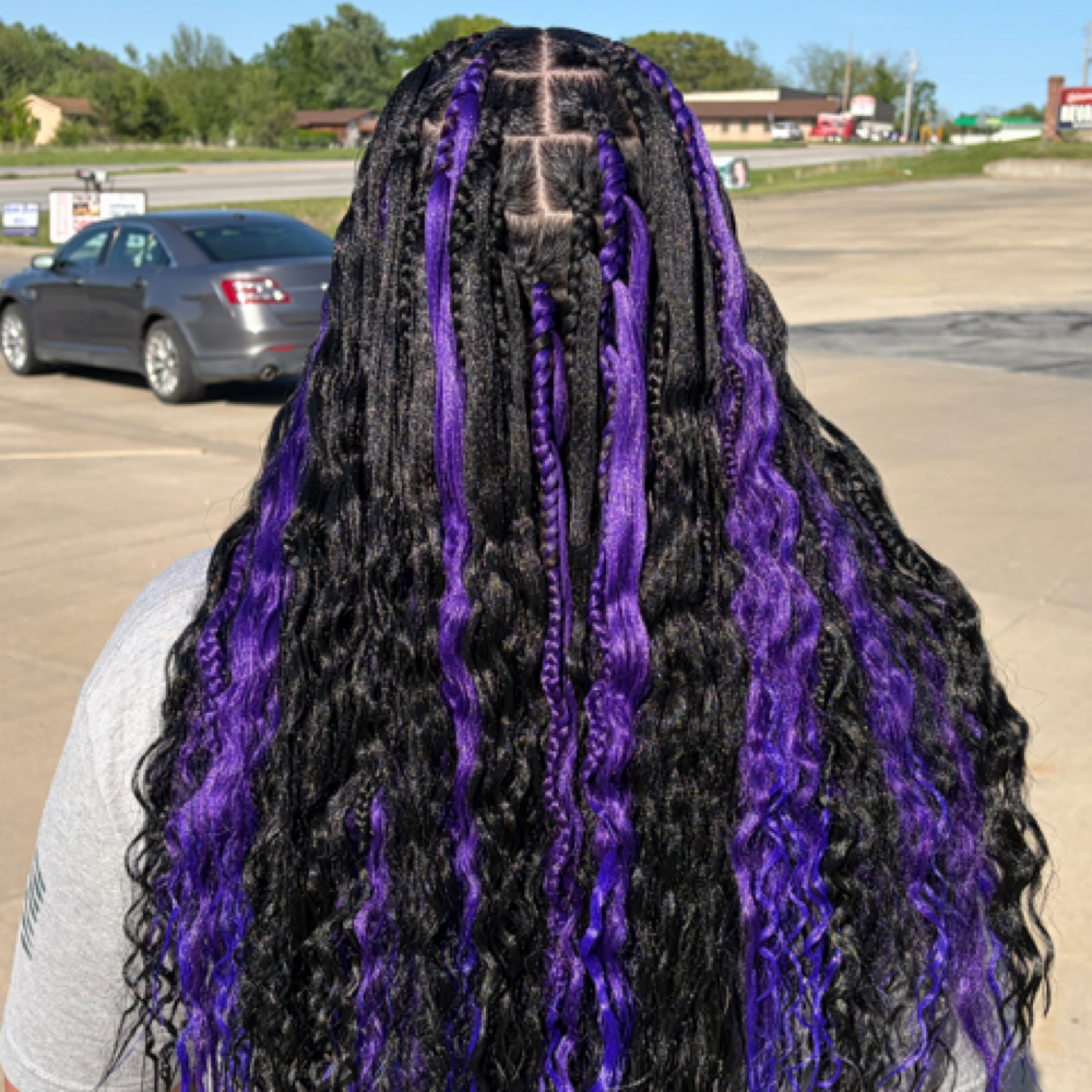 Knotless/box Braid Retouch at Simply Snatched in Nevada, MO