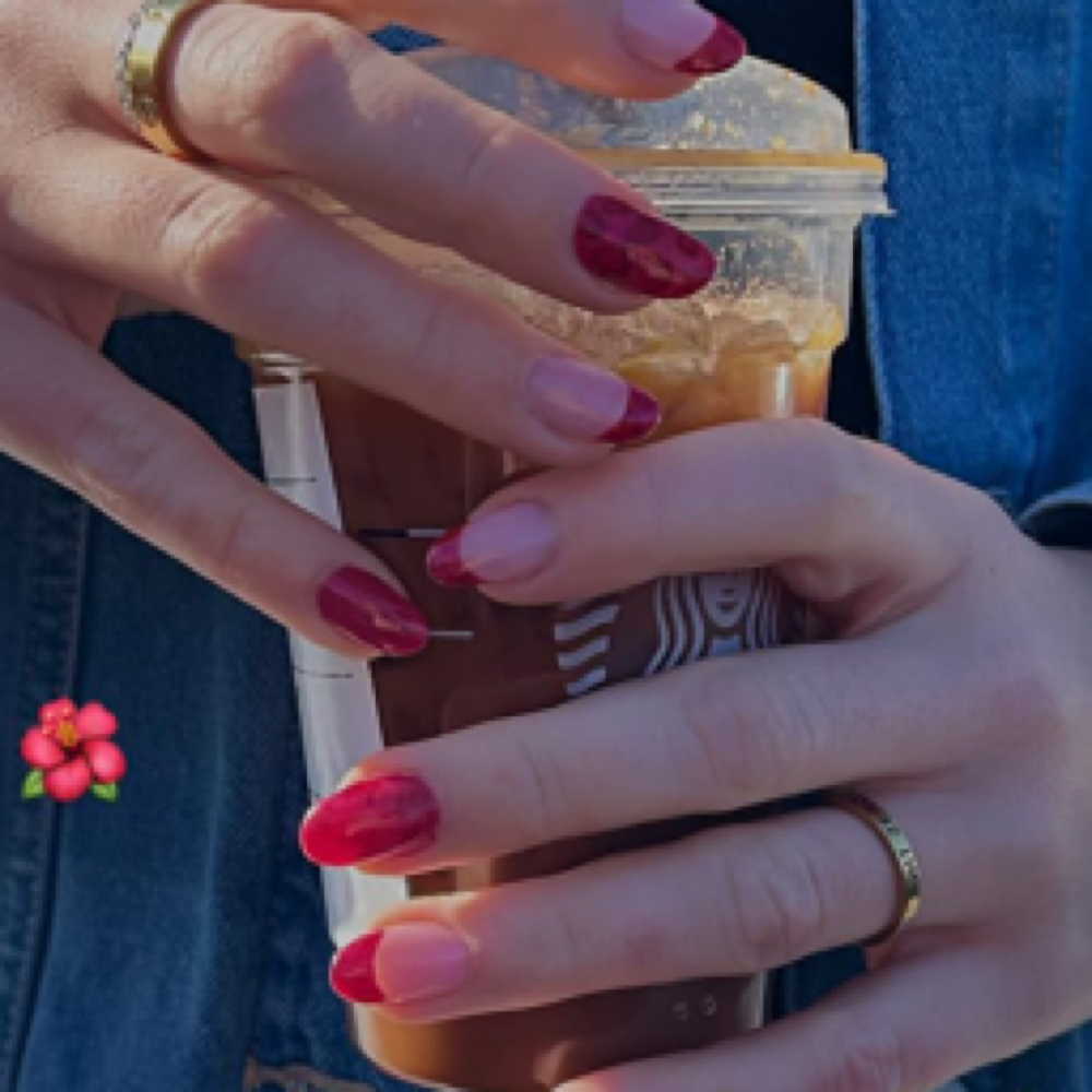 French Manicure With A Twist