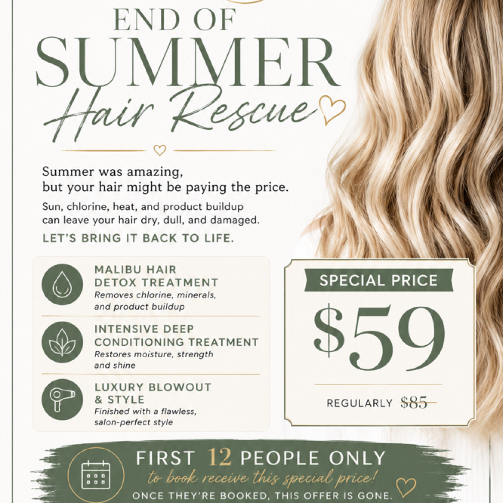 Malibu Hair rescue at MRG Beauty Bar in Fremont, OH