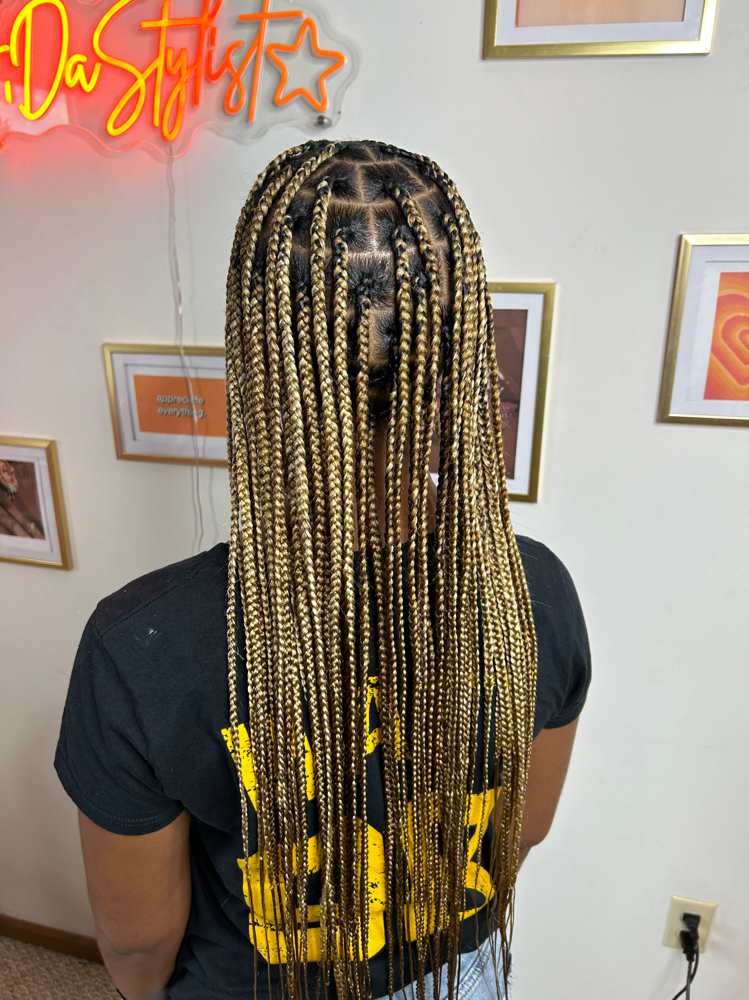 Waist-Length Medium Knotless Braids