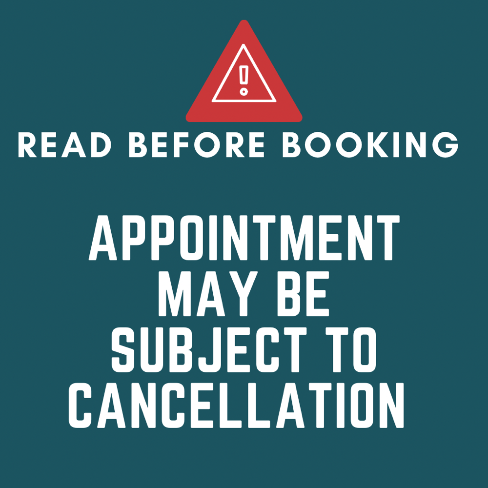 PLEASE READ BEFORE BOOKING!!!