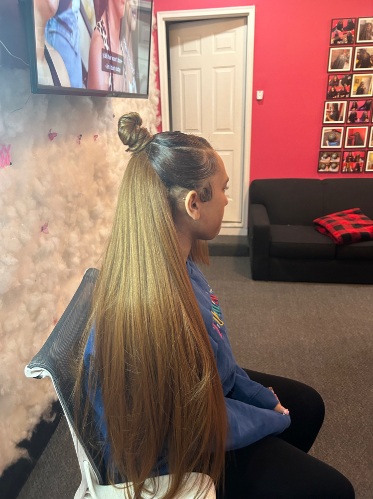 Half Up Half Down Quick Weave