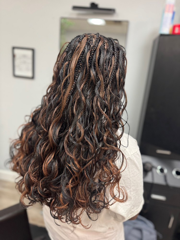 French Curl Boho Braids