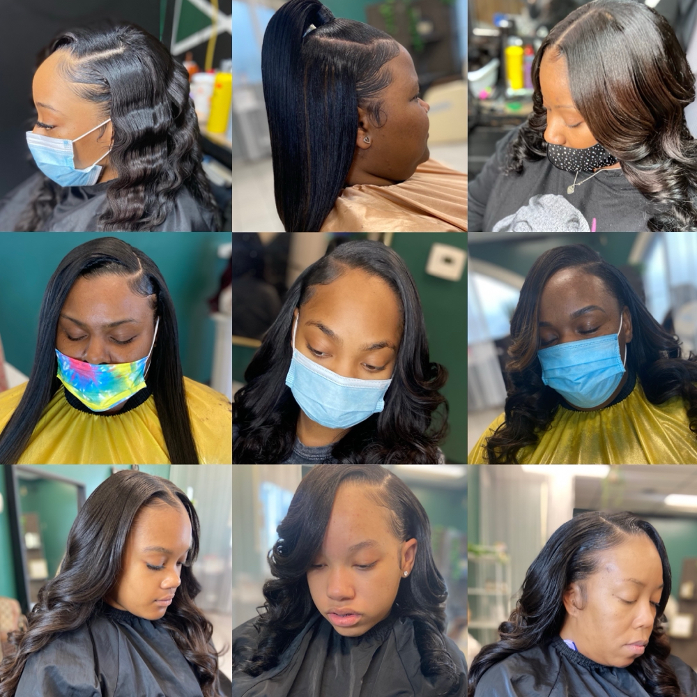 Glue In Weave Natural Leave Out