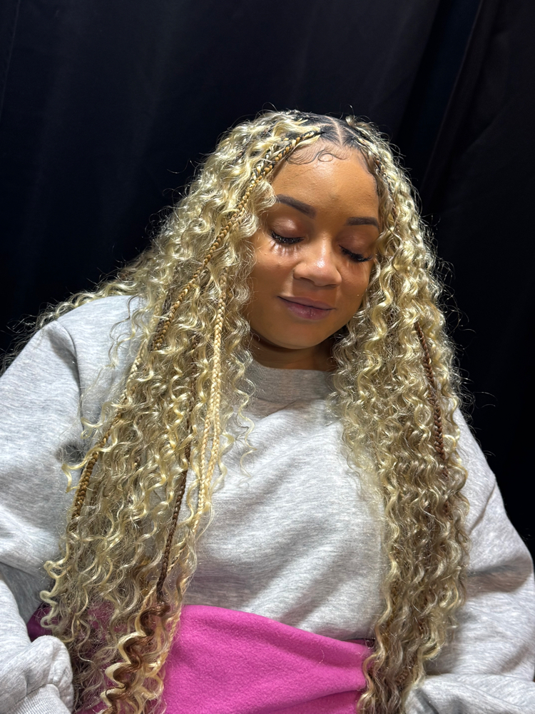 Small Boho Knotless Braids