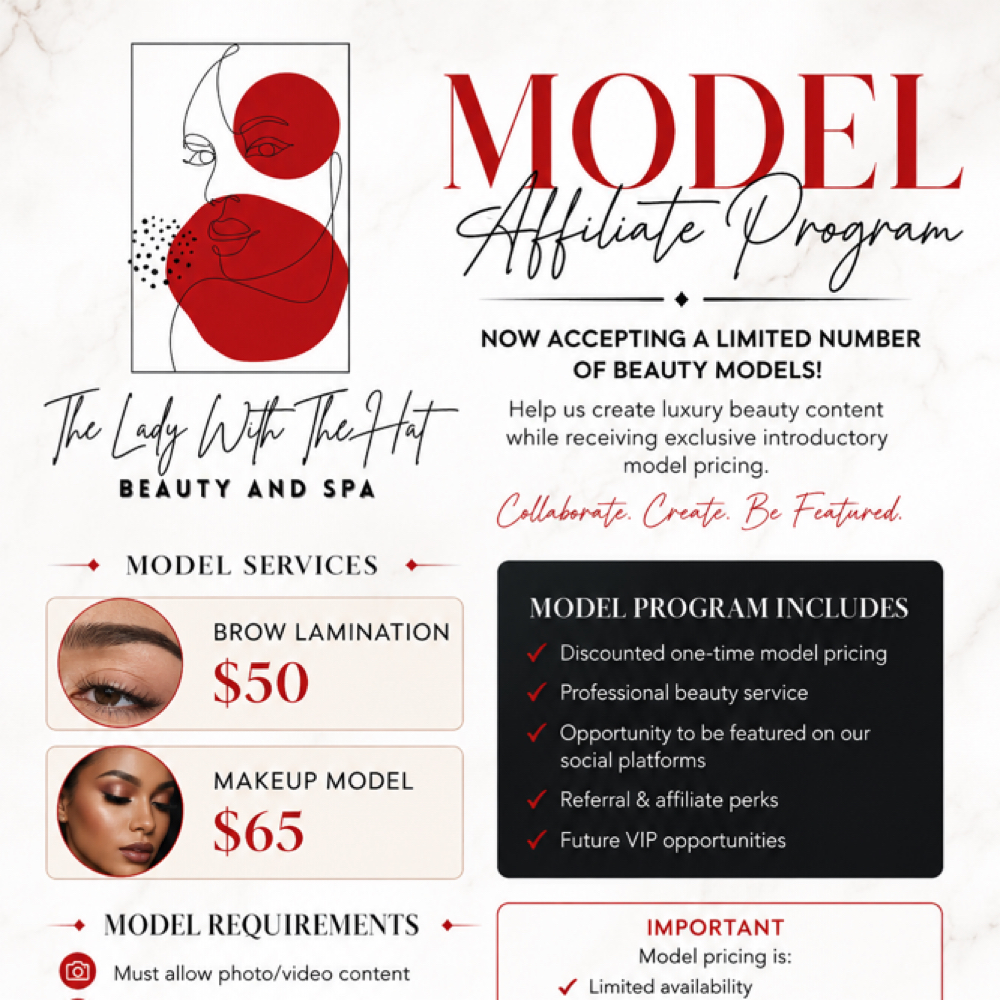 Make Up Model Affliate Program at The Lady With The Hat LLC in Columbia, SC
