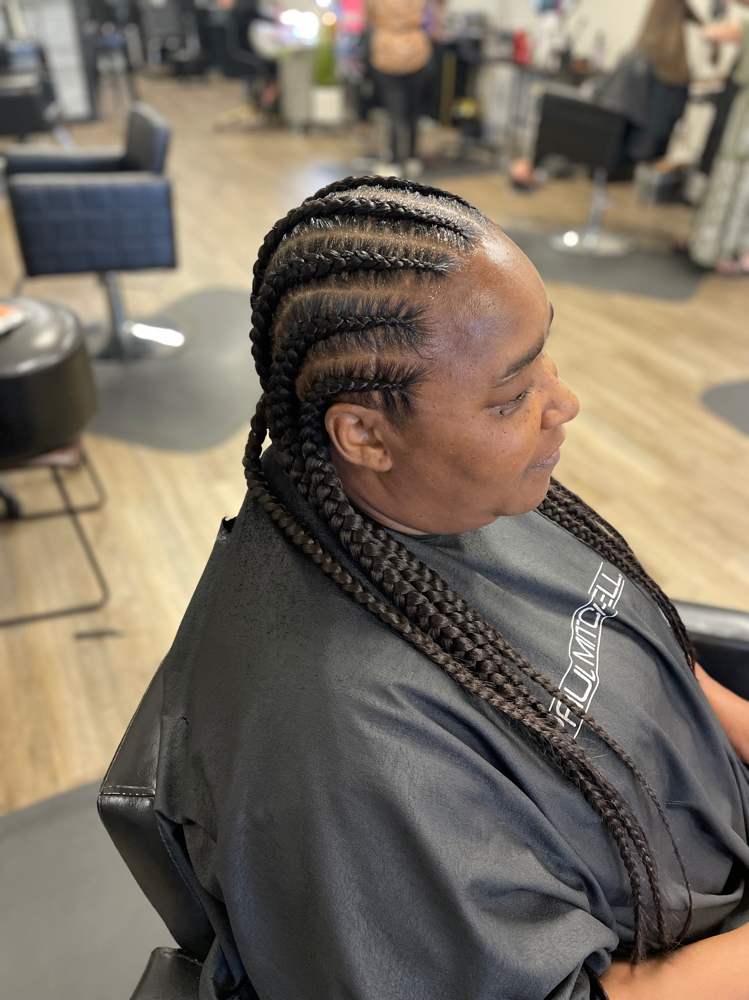 7-8 Feed In Braids at Crown Adjustments in Havelock, NC
