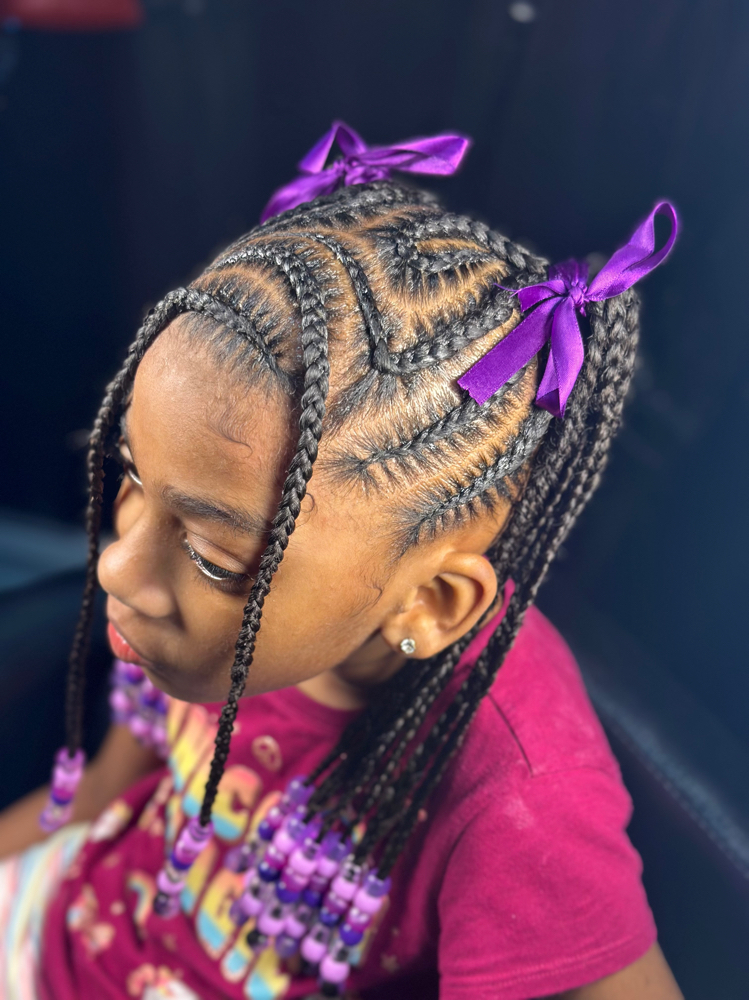 2 Braided Ponytail (Ages 6-12) at Slay.edinbraids LLC in Belleville, NJ