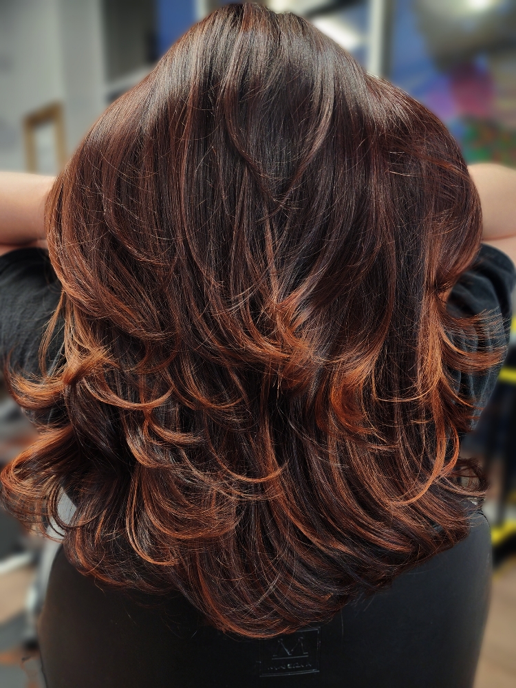 Reverse Balayage (Darkening)