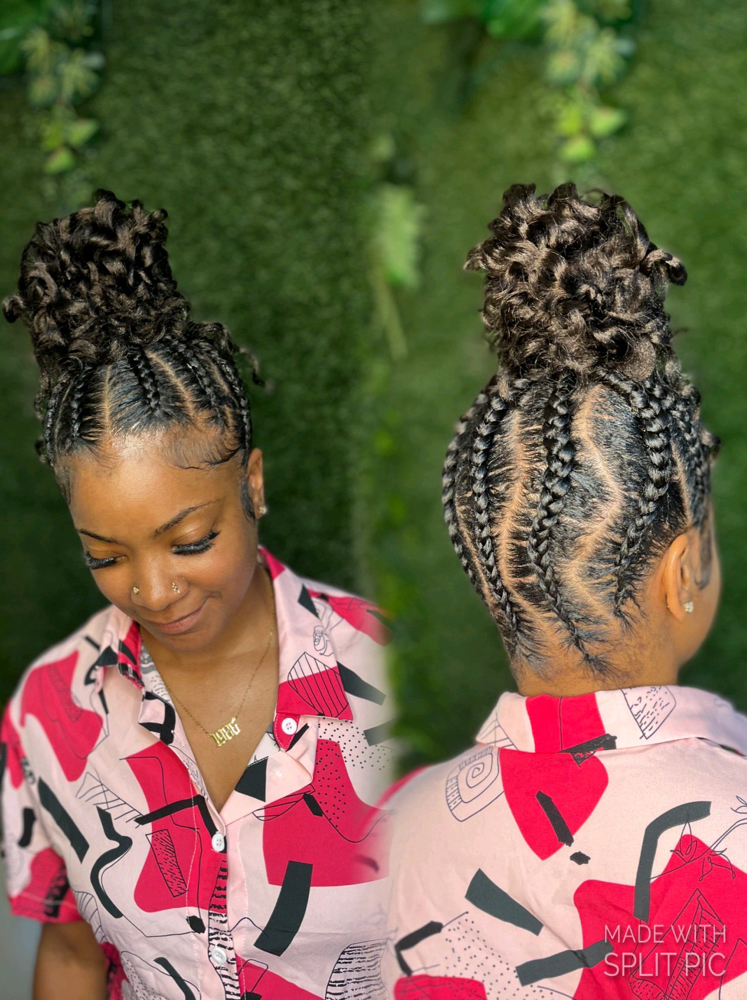 Braided Ponytail (Feedins)