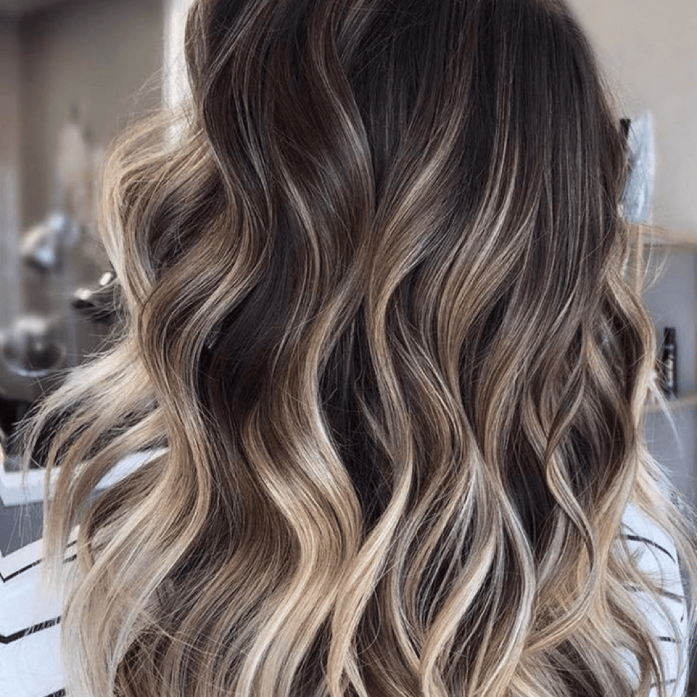 Balayage hair color at Essence Salon in Four Corners, MT