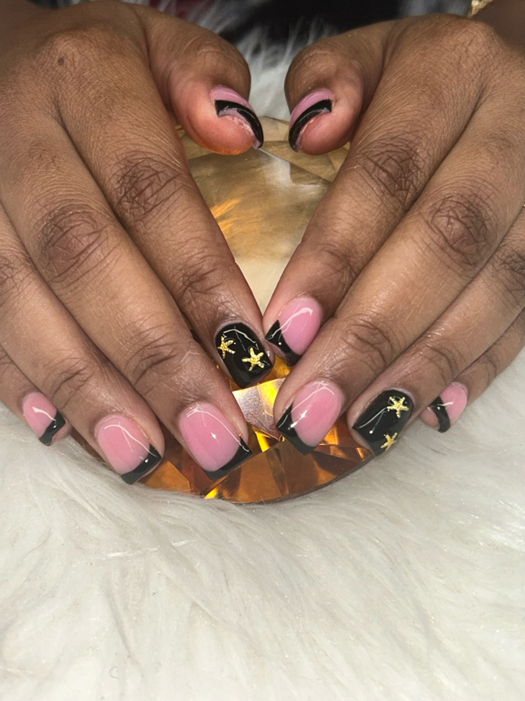 Acrylic Set with French Tips