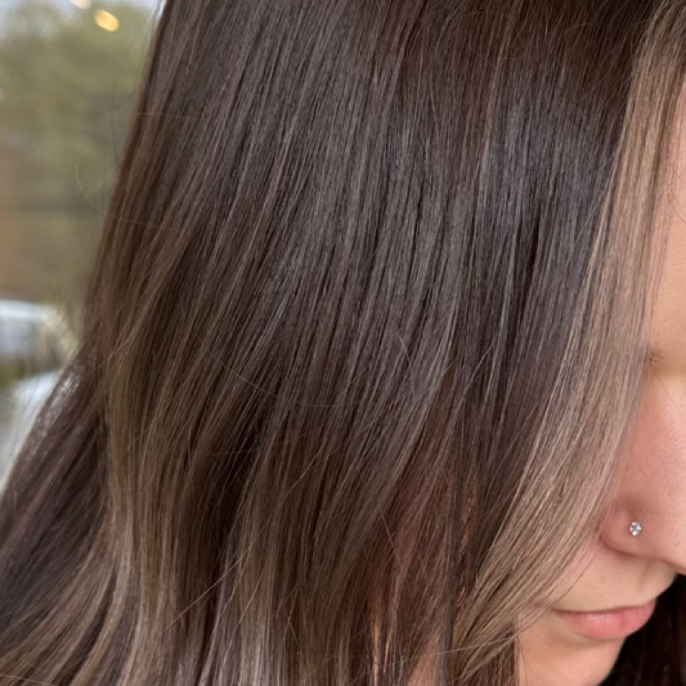 Faceframe Highlight with Haircut at Hair by Alexis McCaw in New Hartford, CT